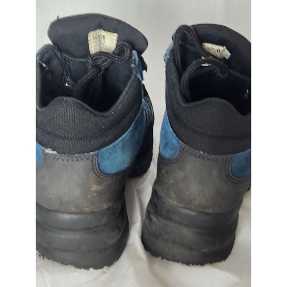 womens size 6.5 vintage y2k Bongo chunky platform shoe Emo Goth Blue Logo - Picture 4 of 13